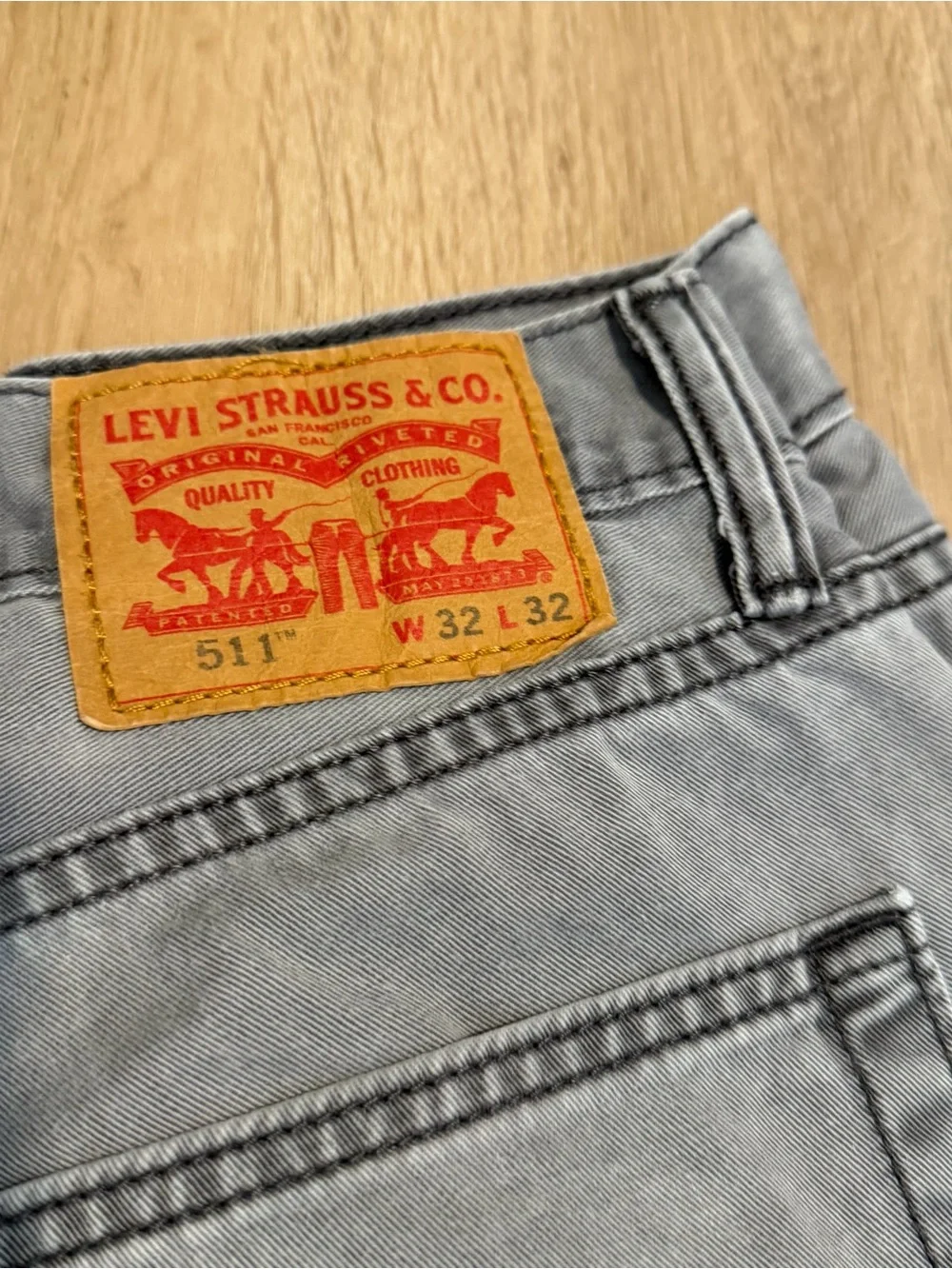 Levi's Men's 511 Jeans in Light Gray and Charcoal